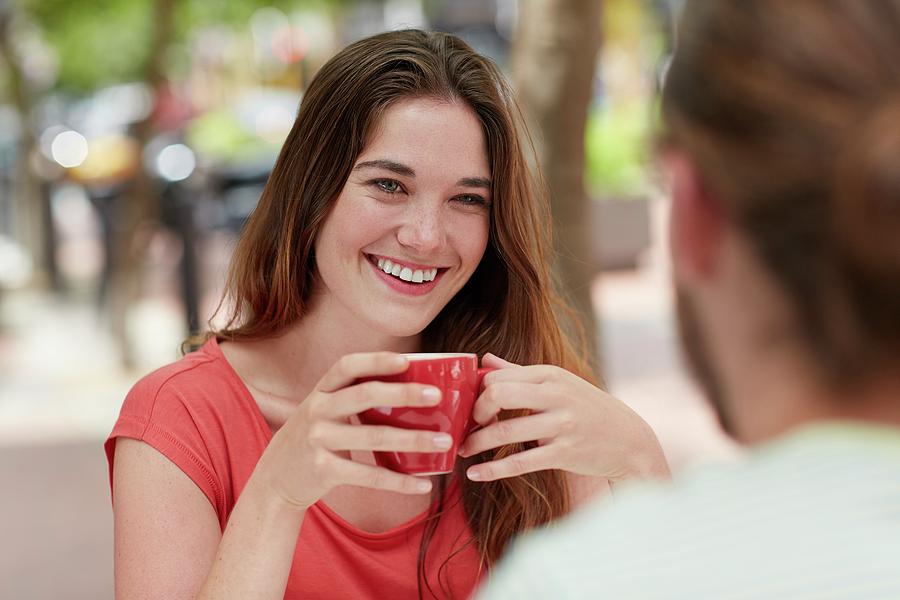 Woman Drinking Coffee With Friend Photograph by Science Photo Library Woman Drinking Coffee With Friend Photograph by Science Photo Library