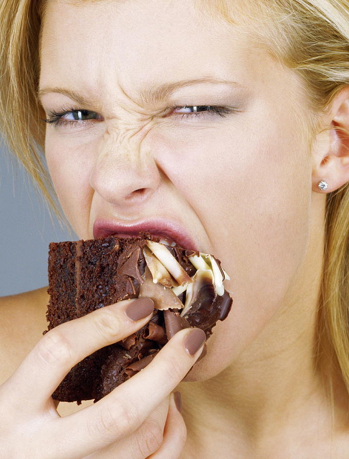 Woman Eating Cake Photograph By Jason Kelvinscience Photo Libray 3259