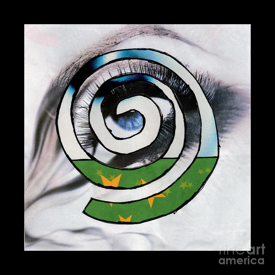 Woman Eye Spral Mixed Media by Christine Perry