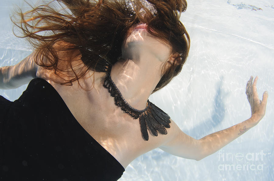 Woman Floats Underwater  Photograph by Hagai Nativ