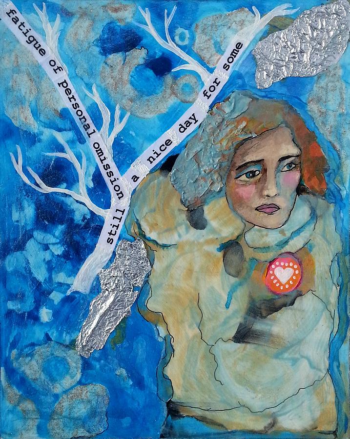 Woman Held for Ransom by Winter Painting by Corey Habbas