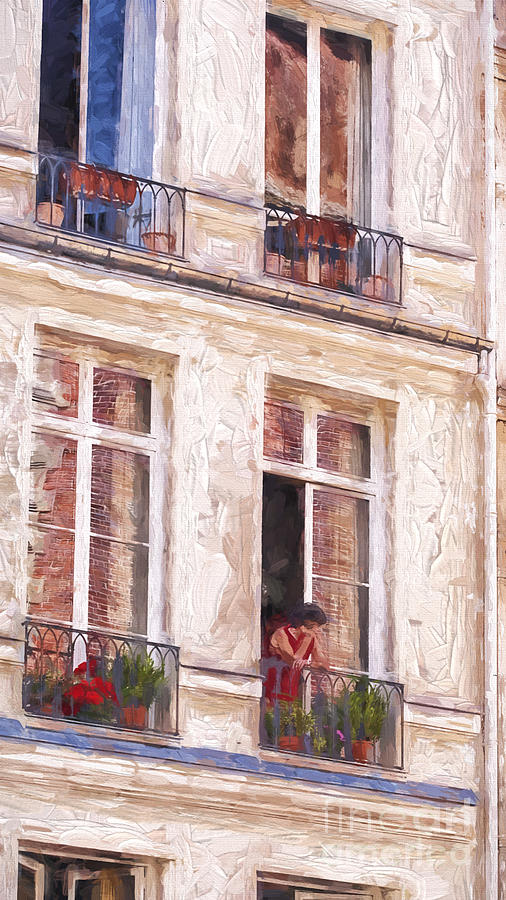 Woman in a Paris window Photograph by Sheila Smart Fine Art Photography