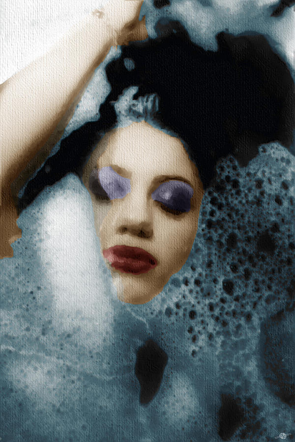 Woman In Bath Vertical Painting by Tony Rubino