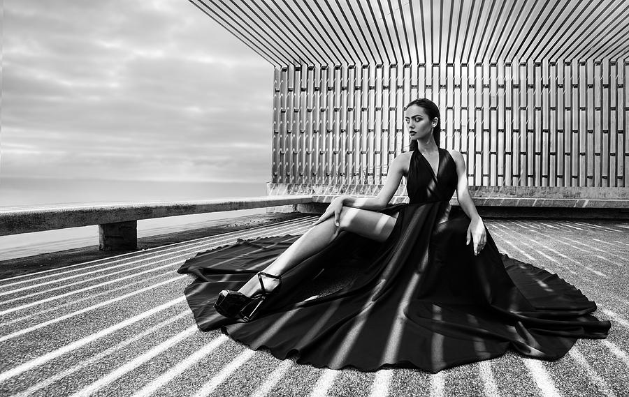 Woman In Black Dress Photograph by Piotr Stryjewski