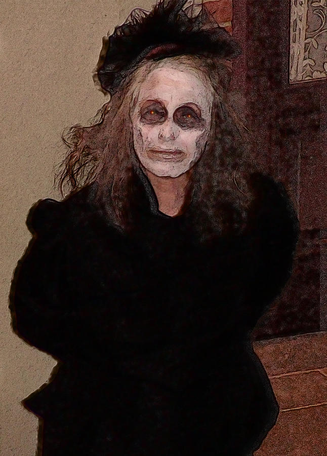 Woman in Black - Halloween at the DeSoto House Hotel Digital Art by David Blank