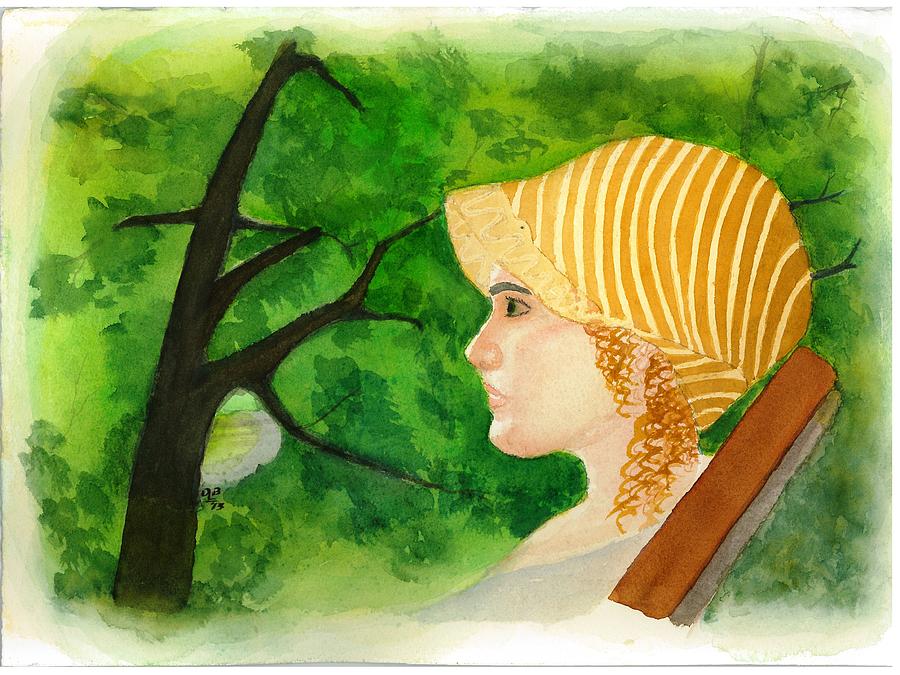 Woman in Bonnet Kate Winslet Painting by David Bartsch
