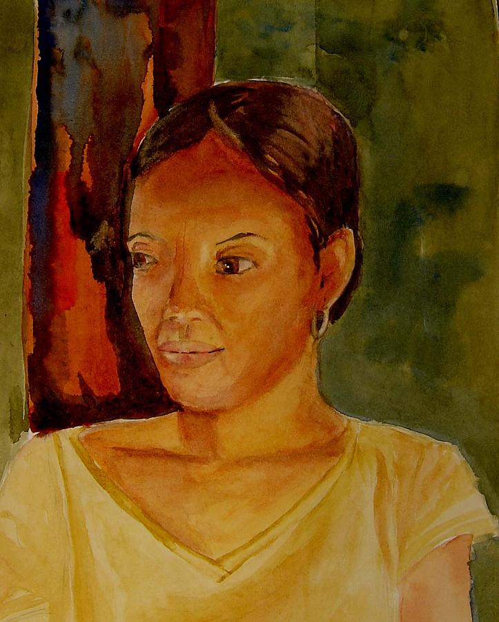Portrait Painting - Woman In Doorway by Katherine  Berlin