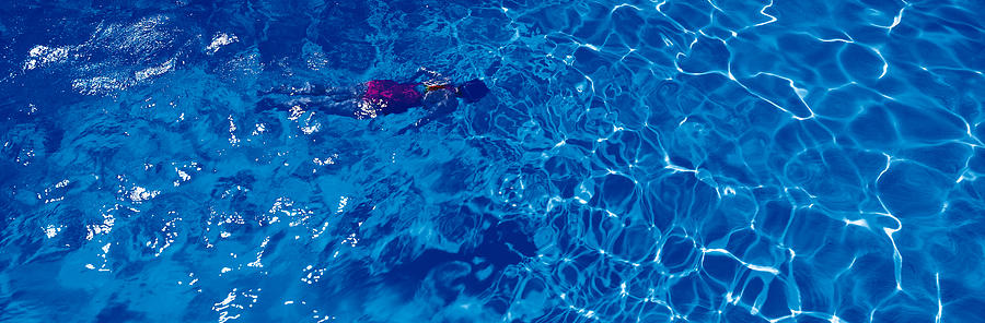 Pattern Photograph - Woman In Swimming Pool by Panoramic Images