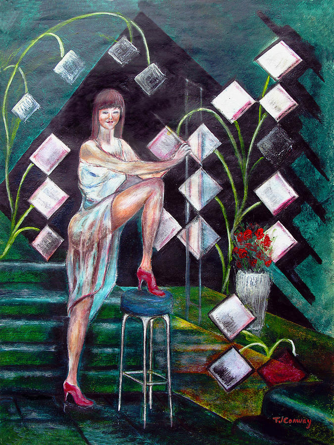 Woman in the Green Room Painting by Tom Conway