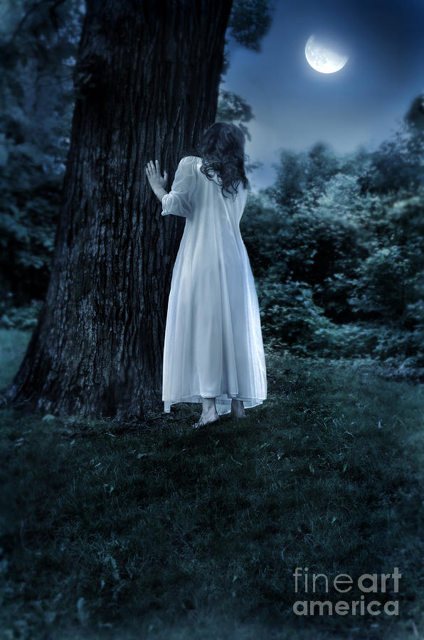 Woman in the Moonlight Photograph by Jill Battaglia