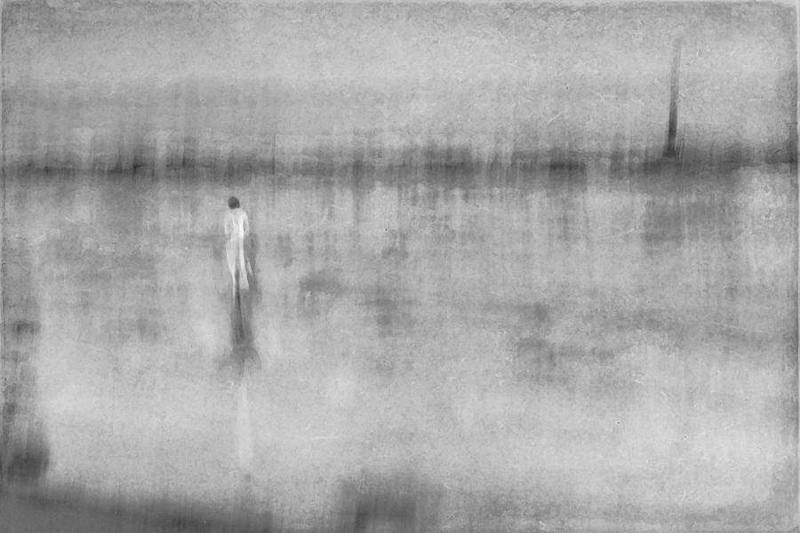 Woman In White At The Beach Digital Art by Eduardo Tavares