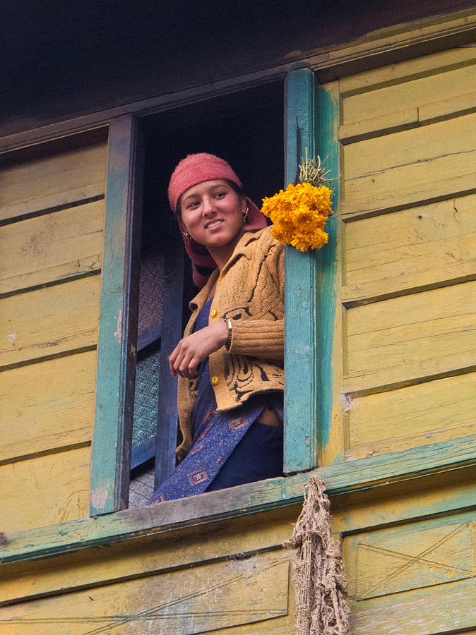 Woman in Window Photograph by Mayank M M Reid