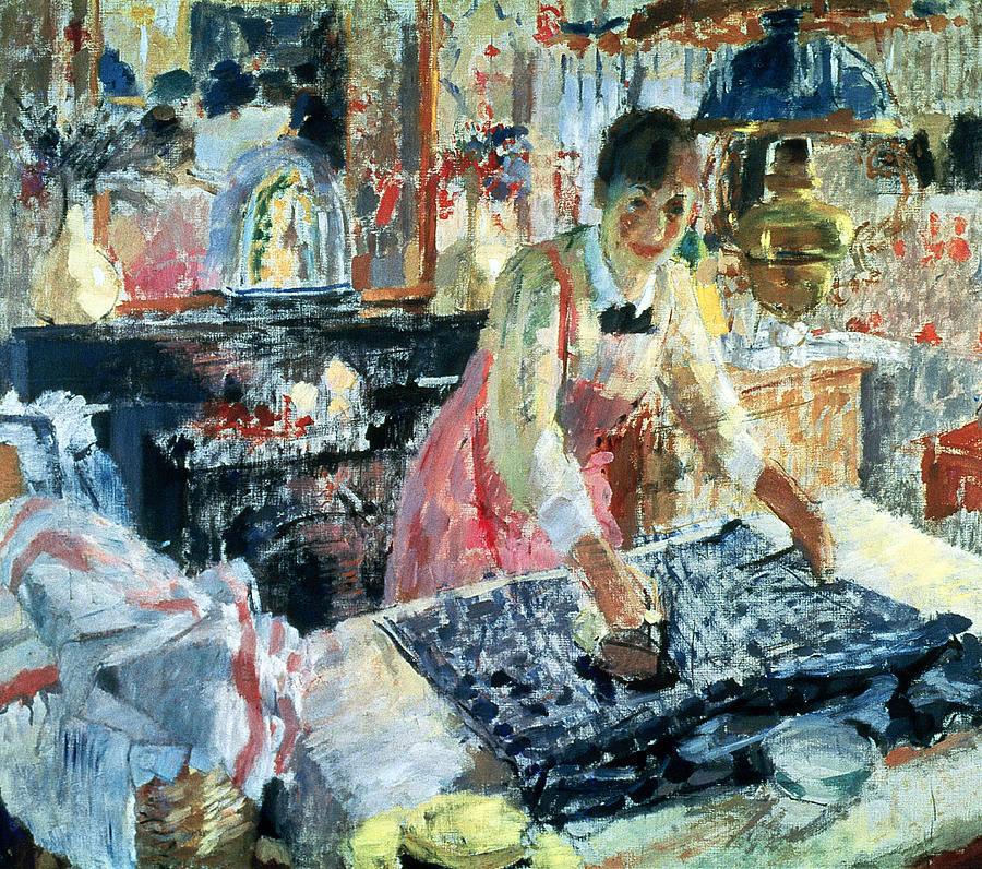 La Repasseuse Painting - Woman Ironing by Rik Wouters