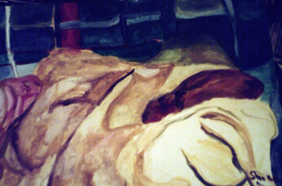 Woman Napping on a Couch  Painting by Shea Holliman