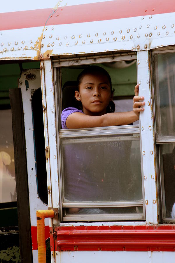 Mountain Photograph - Woman on a Bus by Nick Busselman