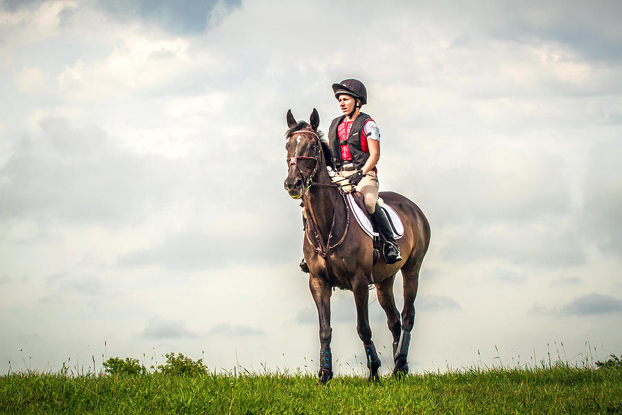 Horse Photograph - Woman on Horse Eventing by Toni Thomas