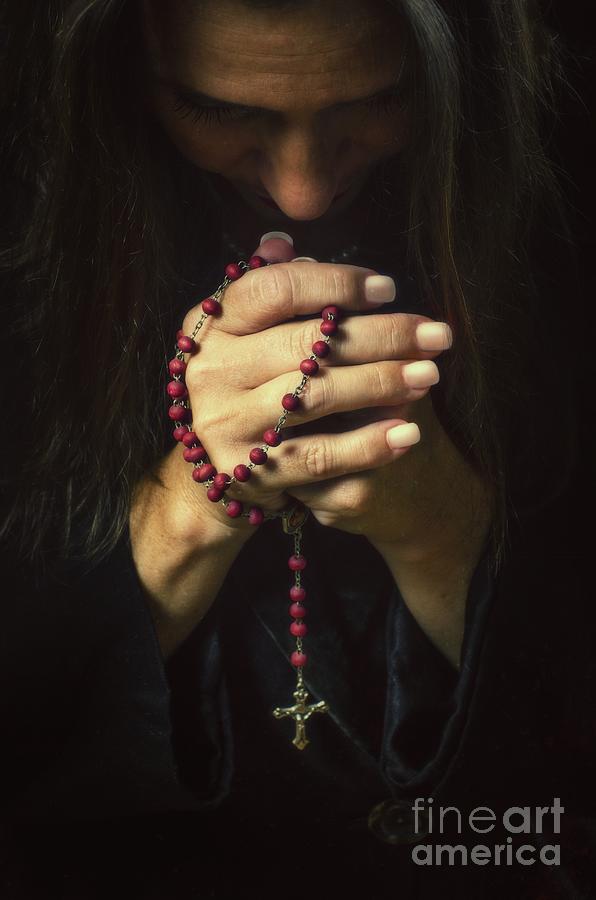 Jesus Christ Photograph - Woman Praying by Carlos Caetano