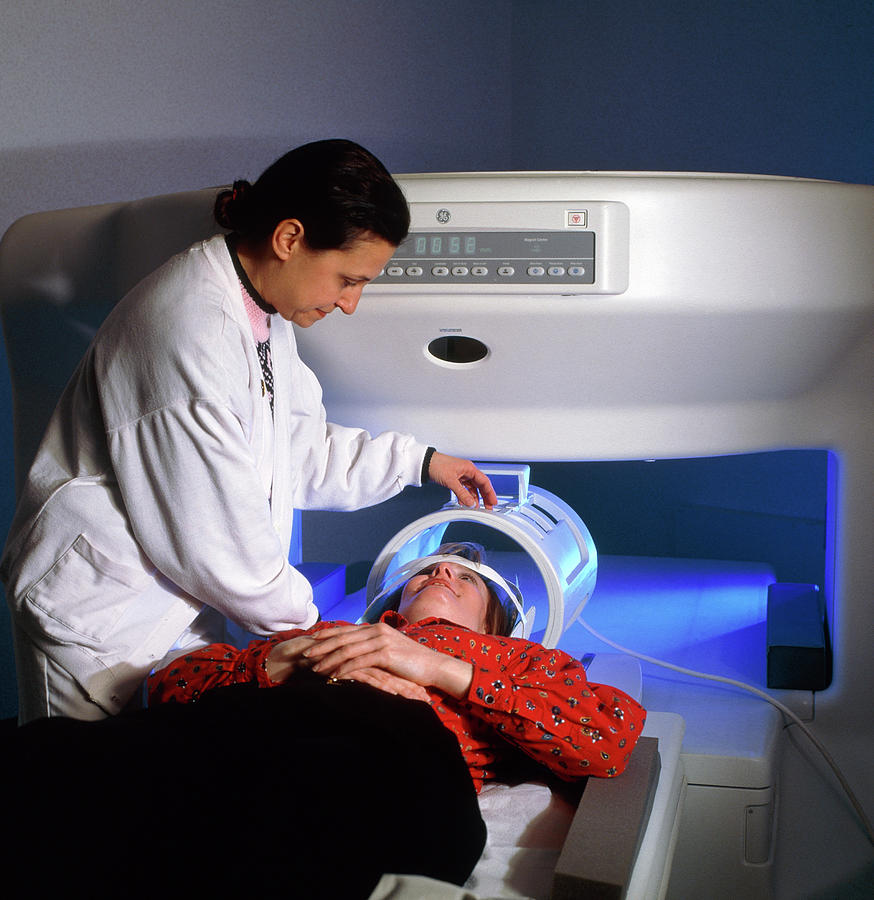 Woman Prepared For Entering A Wide Mri Scanner Photograph by Stevie Grand/science Photo Library