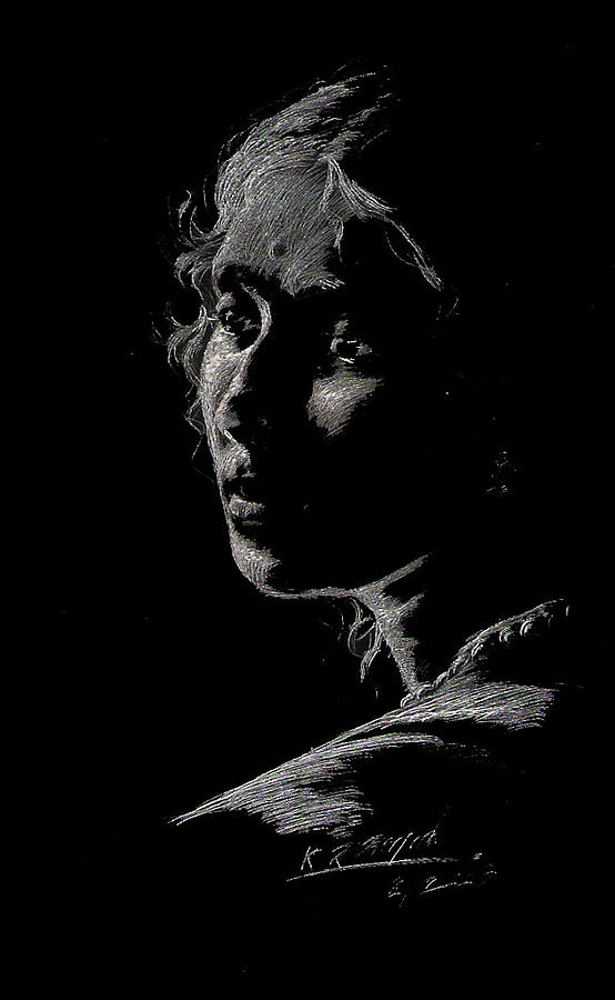 Woman Painting by Artist Rajendraprasad - Pixels