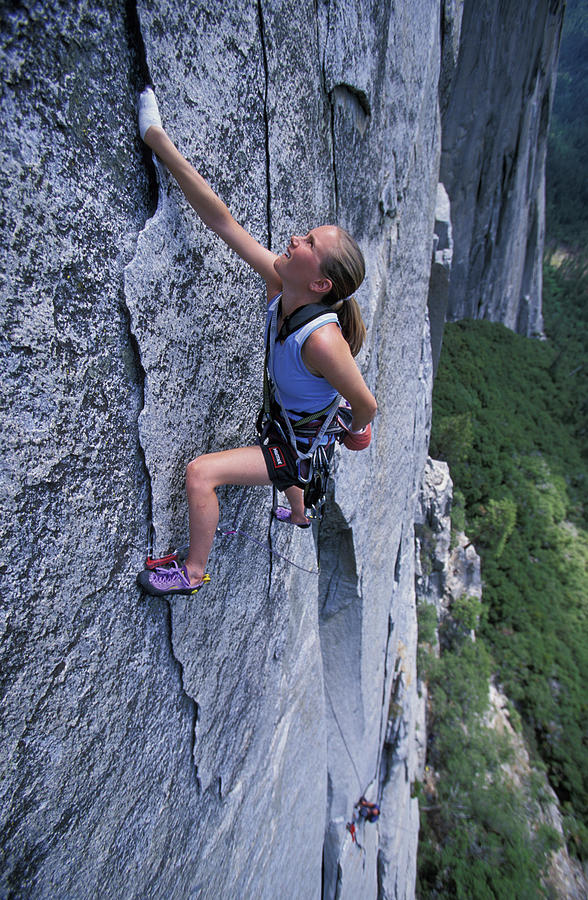 Woman Rock Climbing On El Capitan Photograph By Corey Rich Fine Art America