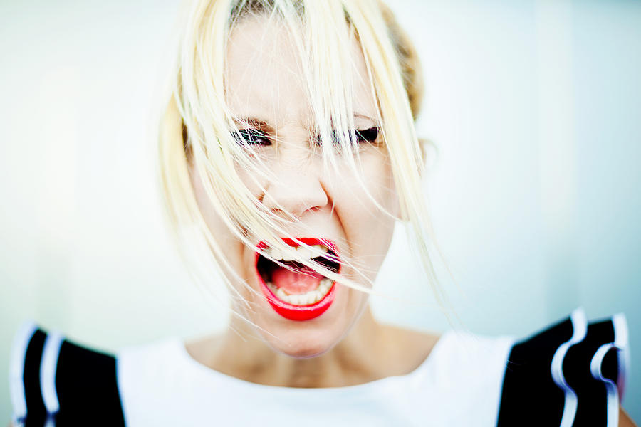 Woman screaming Photograph by David Pinzer Photography