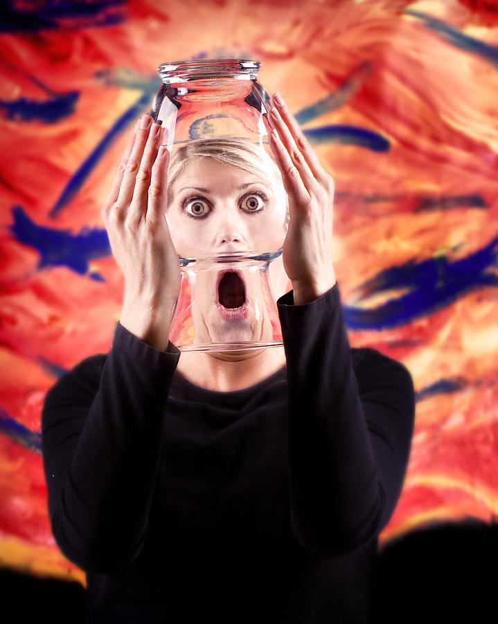 Woman Screaming With Distorted Face Photograph By Jennifer Huls