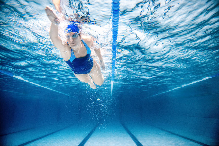 Woman Swimming Freestyle Photograph by Ferrantraite