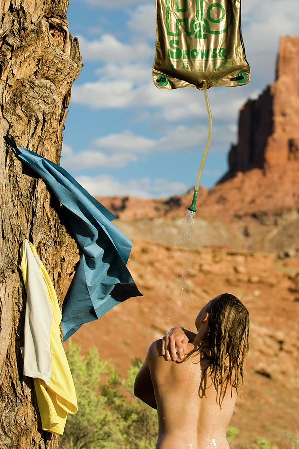 Nude Girl Camping