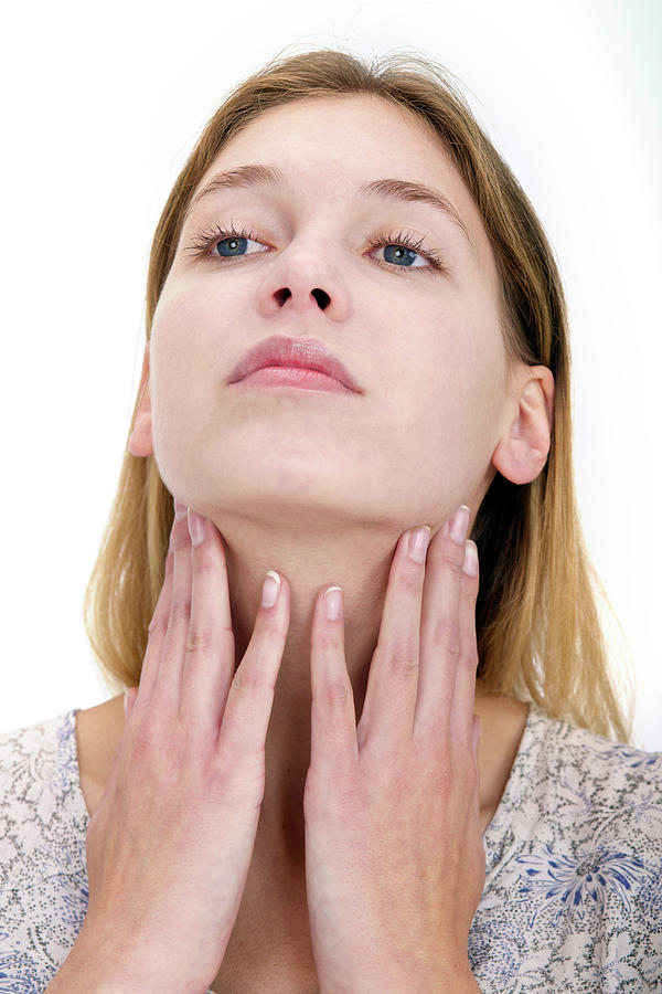Woman Touching Her Neck Photograph by Lea Paterson Fine Art America