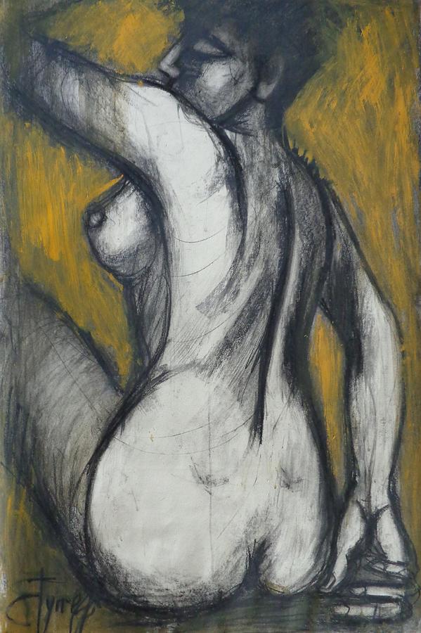 Nude Painting - Woman Turning Her Back 2- Female Nude by Carmen Tyrrell