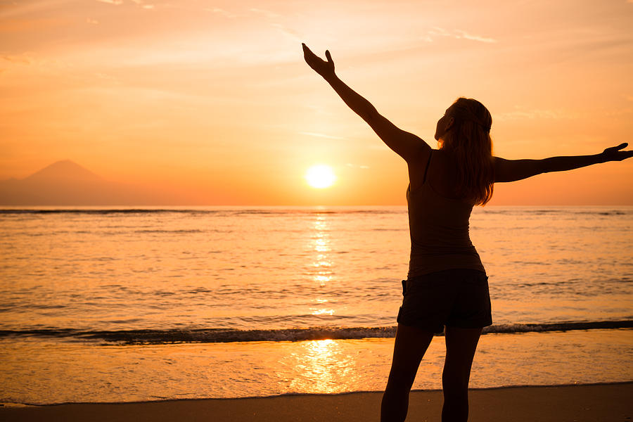 Woman Watching Sunset Silhouette Photograph By Nikita Buida Pixels