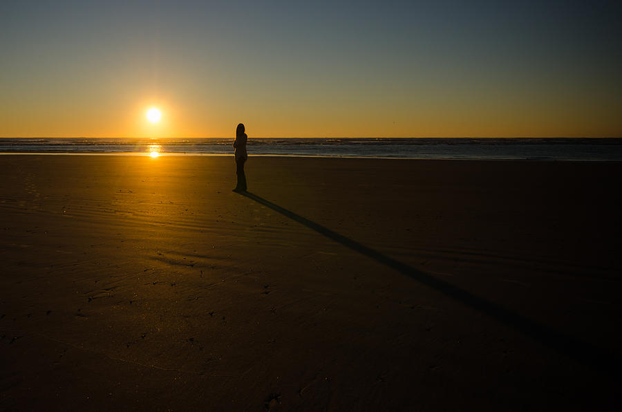 Woman Watching the Sunrise Photograph by Anthony Doudt