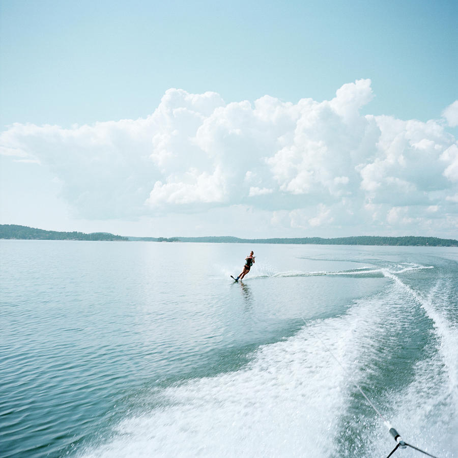 Woman Water-skiing Photograph by Johner Images