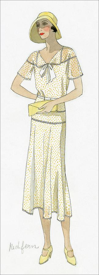 Woman Wearing A Dress By Redfern Digital Art by David