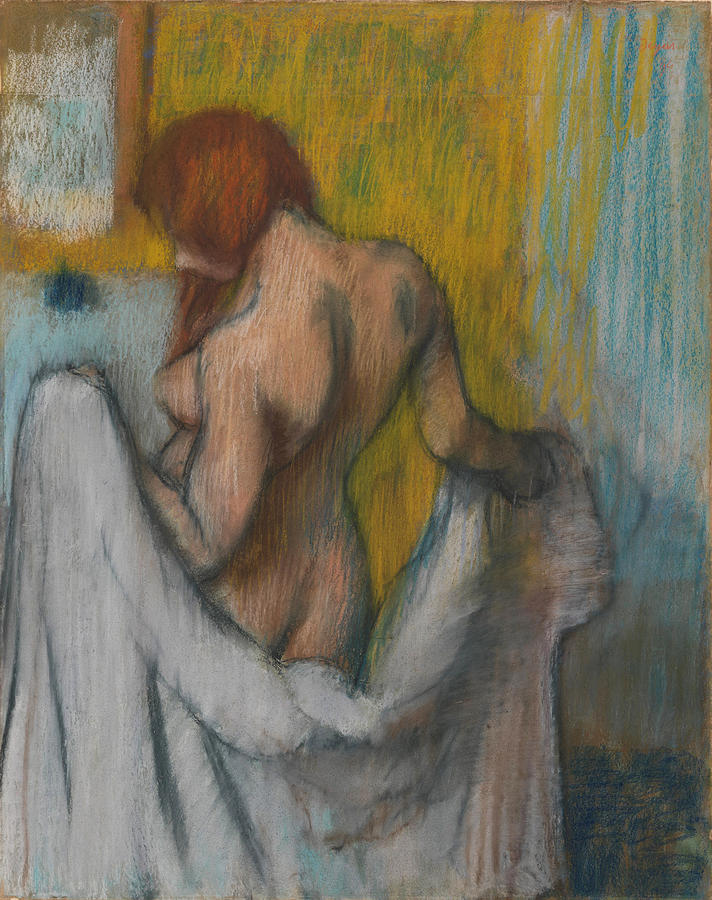 Woman with a Towel Painting by Edgar Degas