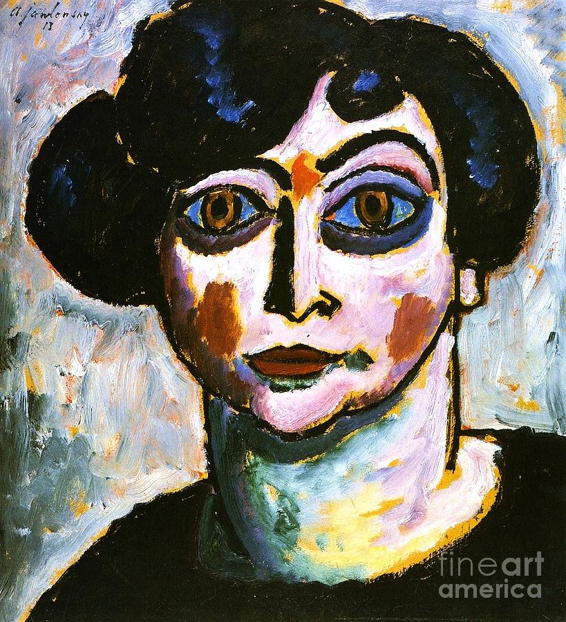 Woman with Black Hair Painting by Robert Prusso jr