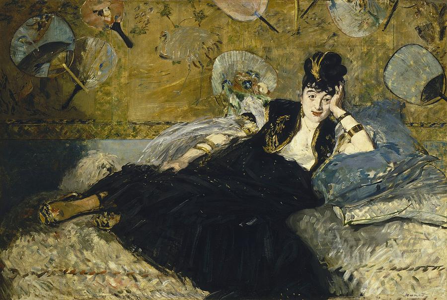 Edouard Manet Painting - Woman with Fans by Edouard Manet