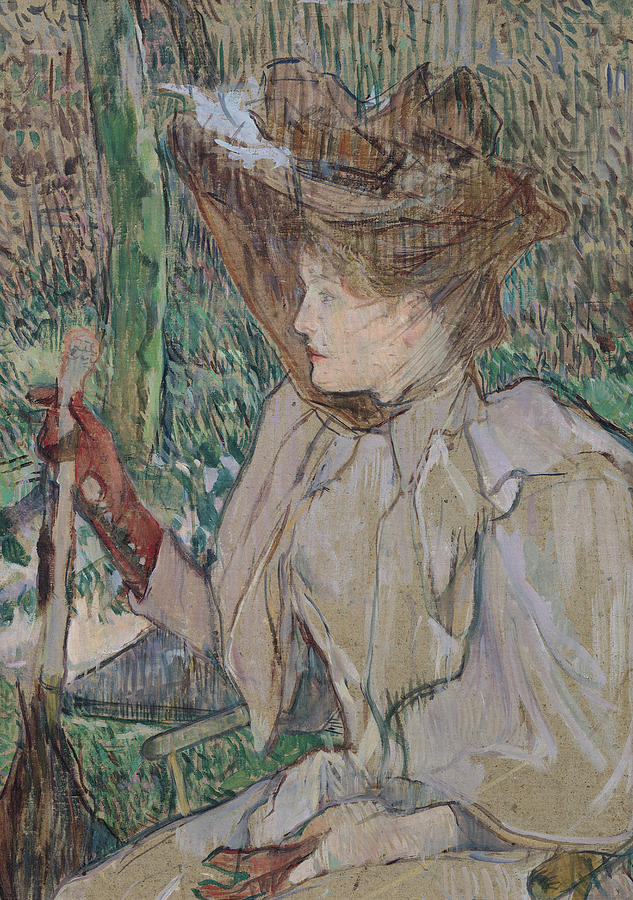Woman with Gloves Painting by Henri de Toulouse-Lautrec