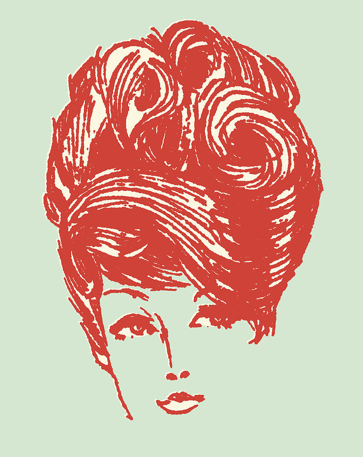 Woman with Hair Styled Drawing by CSA-Archive