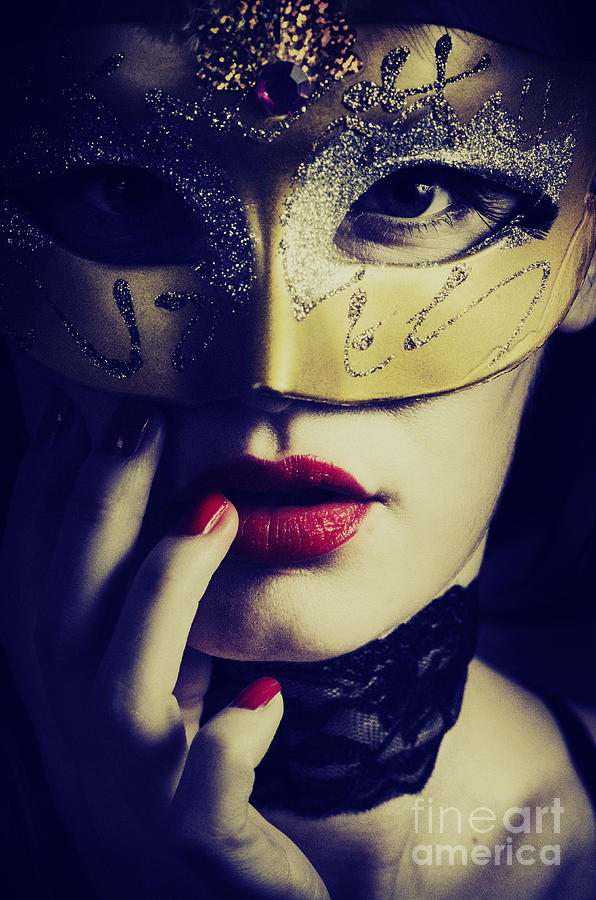 Woman with mask Photograph by Jelena Jovanovic