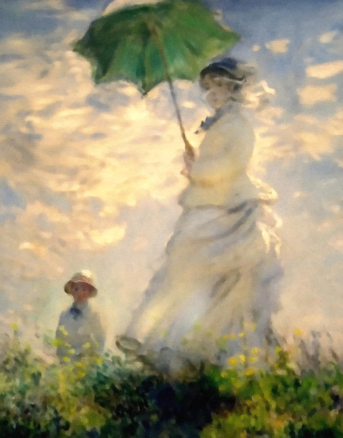 Claude Monet Painting - Woman With Parasol Dedication by Georgiana Romanovna
