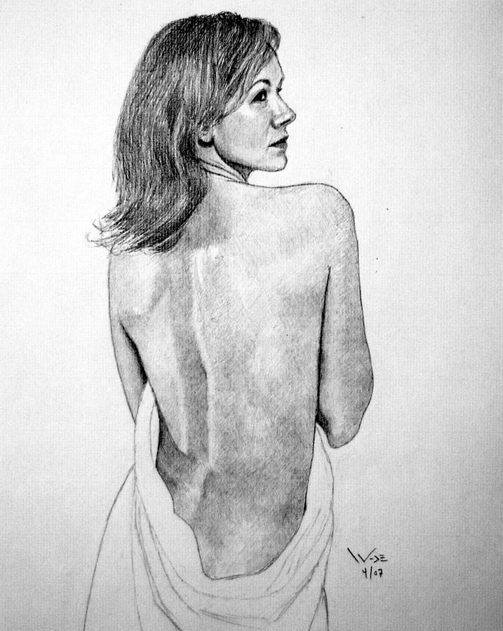 Woman With Towel Drawing By George Wade