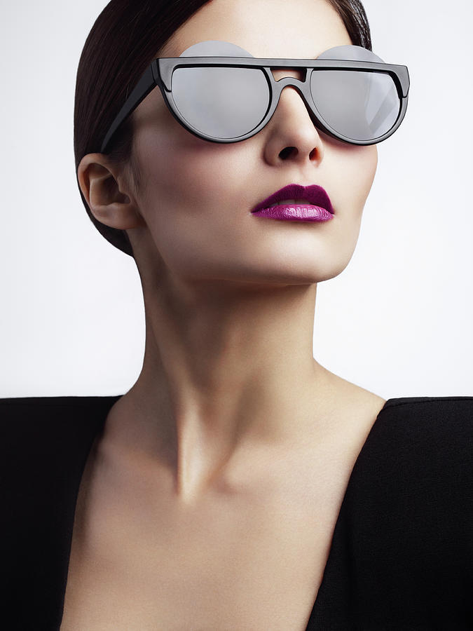 Woman With Trendy Eyewear Photograph by Lambada
