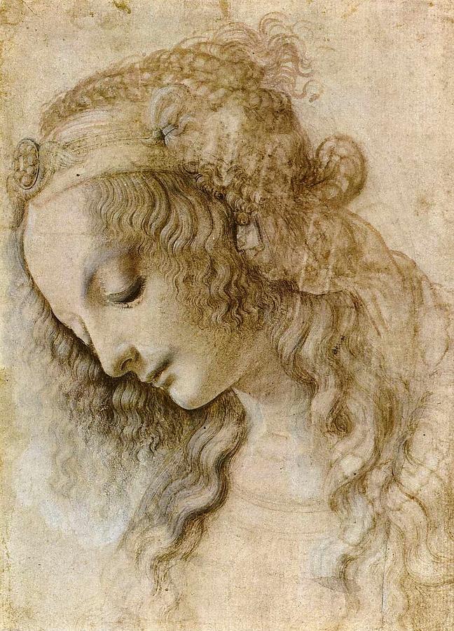 Womans Head Painting by Leonardo da Vinci