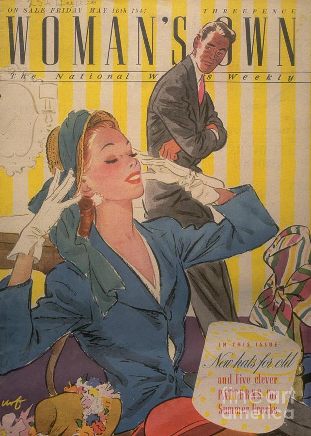 1940s Drawing - Womans Own 1947 1940s Uk Husbands by The Advertising Archives
