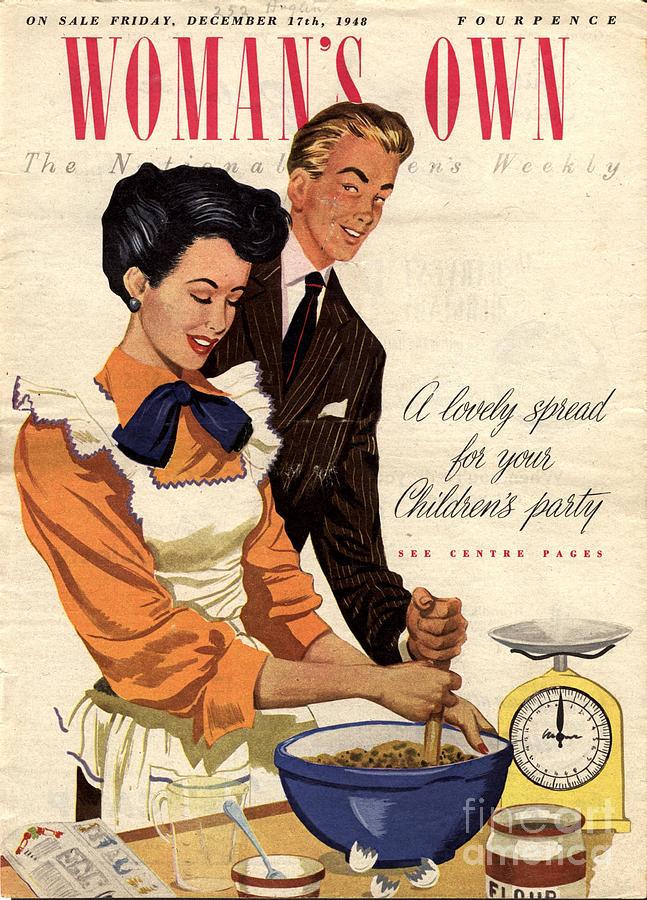1940s Drawing - Womans Own 1948 1940s Uk Cooking by The Advertising Archives