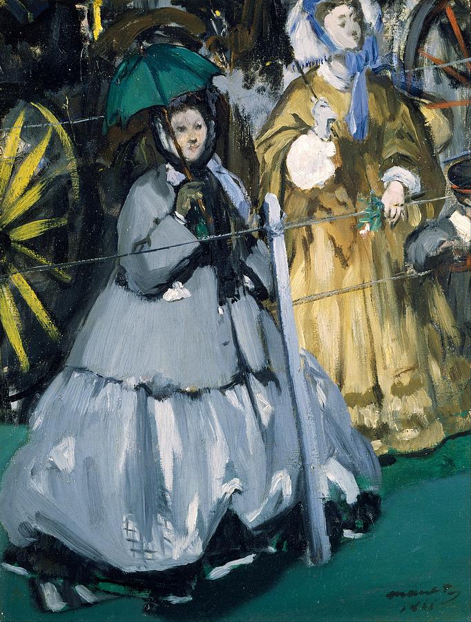 Edouard Manet Painting - Women at the Races by Edouard Manet