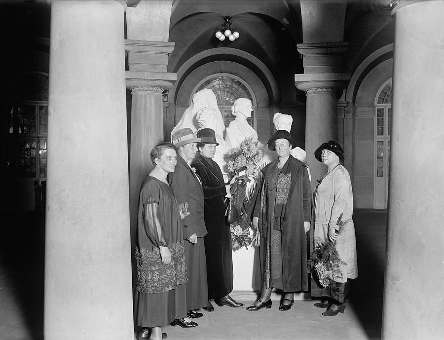 Black And White Photograph - Women Delegates To Int. Union Decorate by Stocktrek Images