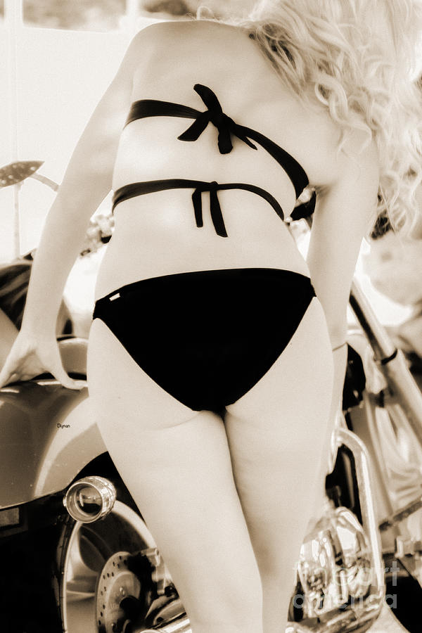 Beauty Photograph - Woman In Bikini Black by Steven Digman Beauty Photograph - Woman In Bikini Black by Steven Digman
