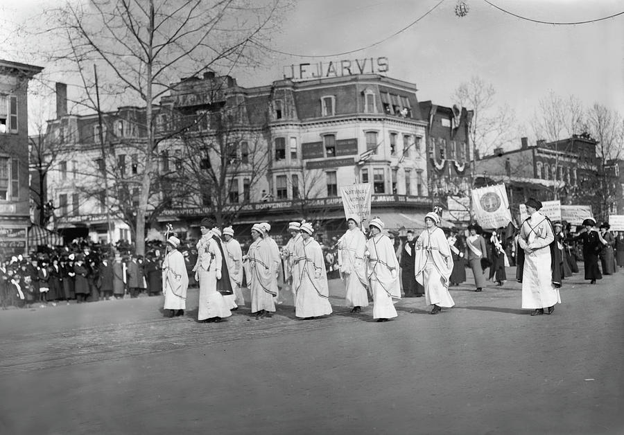 Women Marching At The Woman Suffrage Photograph by Stocktrek Images ...